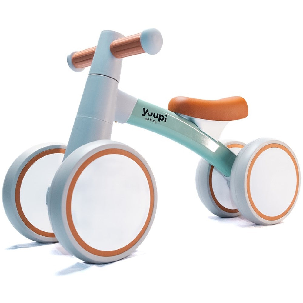 bicicleta sem pedal infantil Bicicleta De Equilíbrio Infantil Sem Pedal Verde 4 Rodas Yuupi