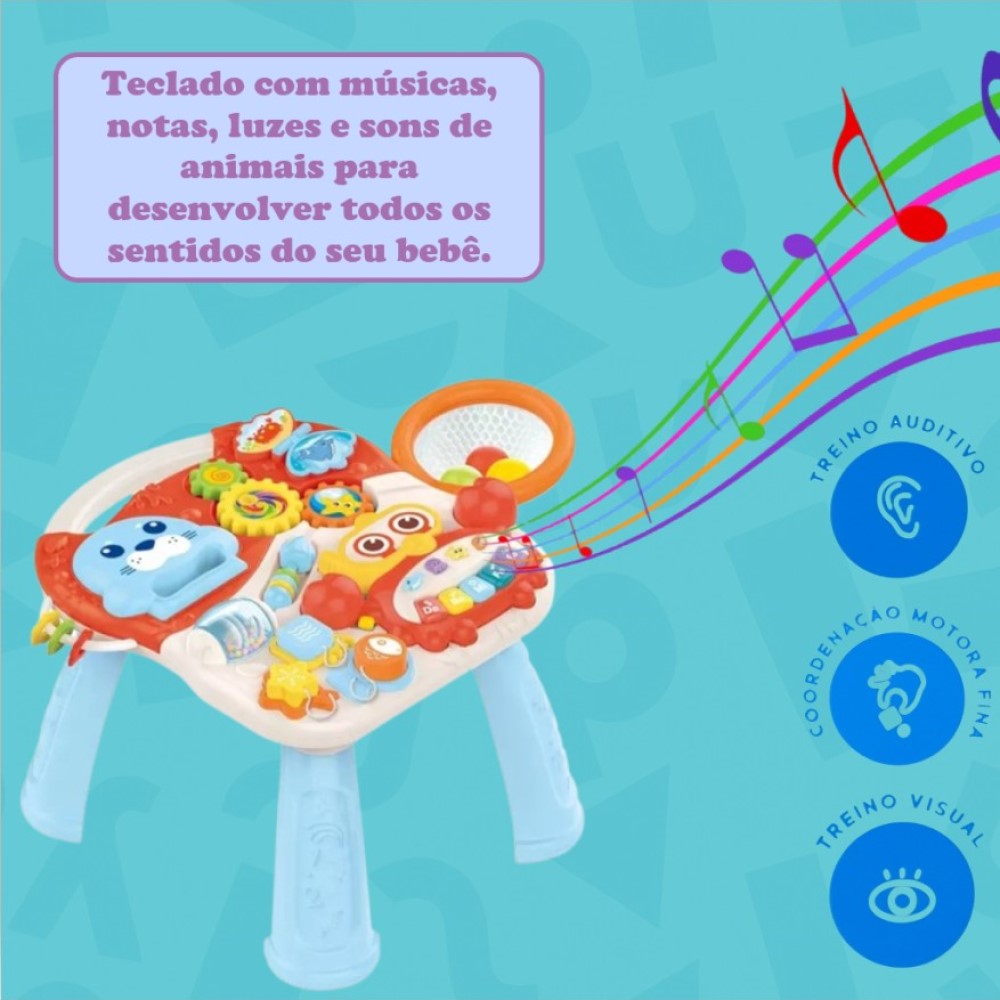 Andador e Mesa de Atividades 2 em 1 Vermelho Yuupi