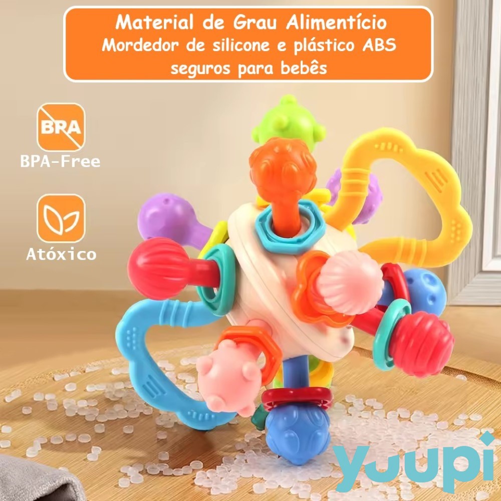 Chocalho Mordedor Bola Sensorial para Bebês Yuupi