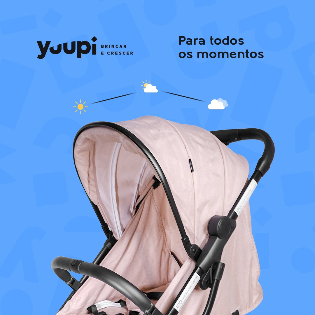Carrinho De Bebê Portátil Para Viagem Aero Bege Yuupi