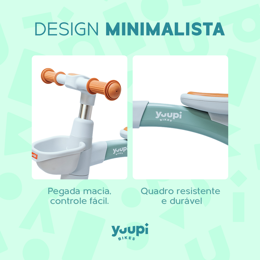 Triciclo Motoca Infantil Com Cestinho e Baú Verde Yuupi