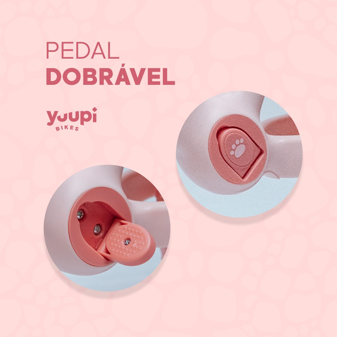 Bicicleta De Equilíbrio Sem Pedal Dino Rosa Yuupi