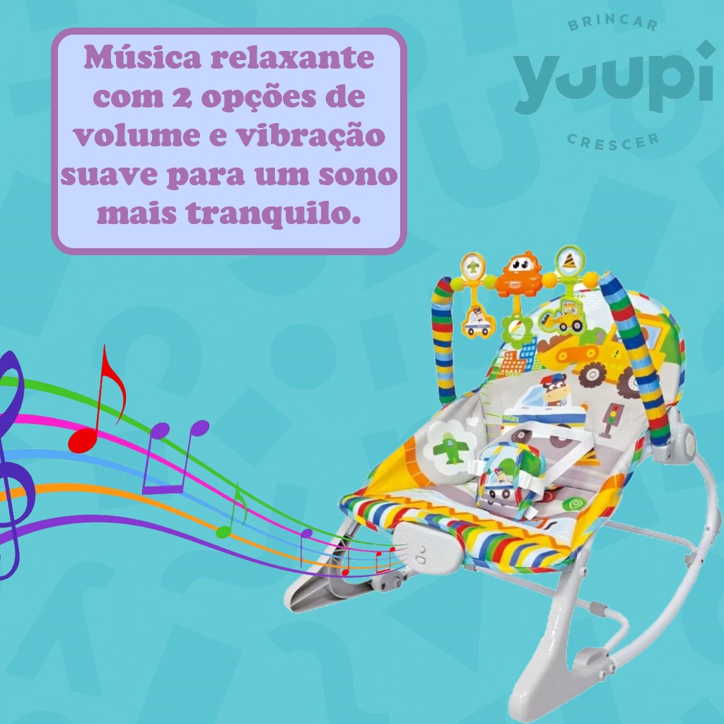 Cadeira de Descanso Infantil Colorida com Móbile Yuupi