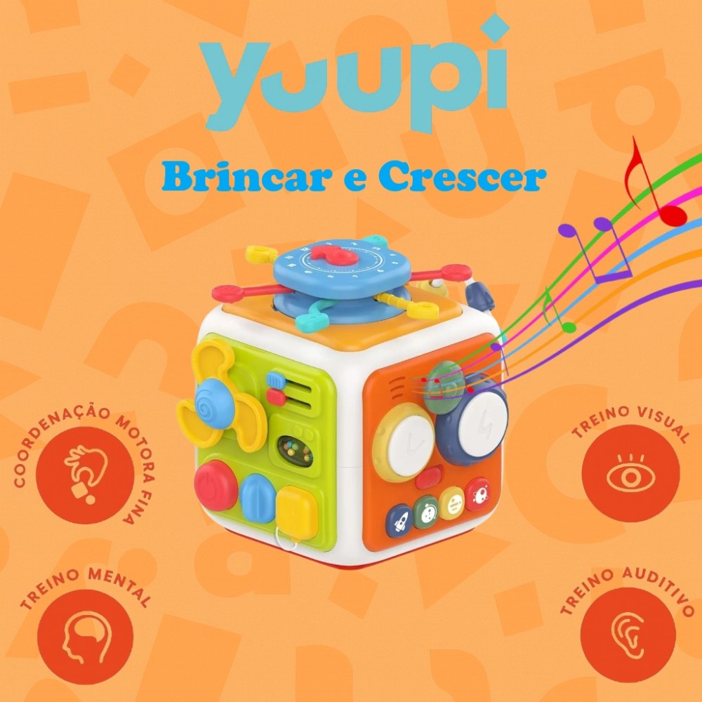 Cubo de Atividades Para Bebês 7 em 1 Yuupi