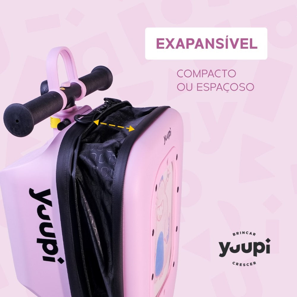 Patinete e Mochila Infantil 2 em 1 Rosa Yuupi