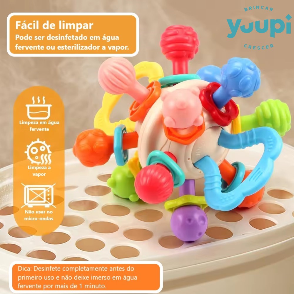 Chocalho Mordedor Bola Sensorial para Bebês Yuupi