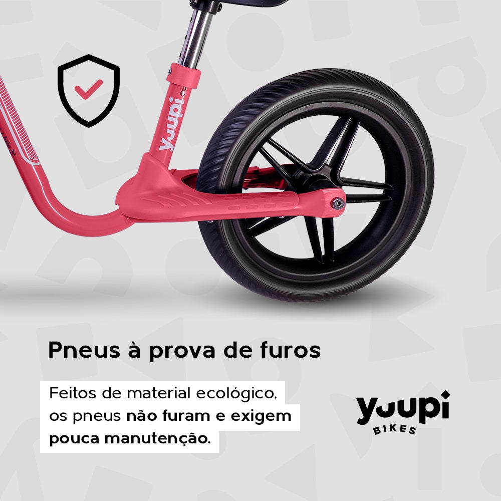 Bicicleta De Equilíbrio Infantil Sem Pedal Aero Rosa Yuupi