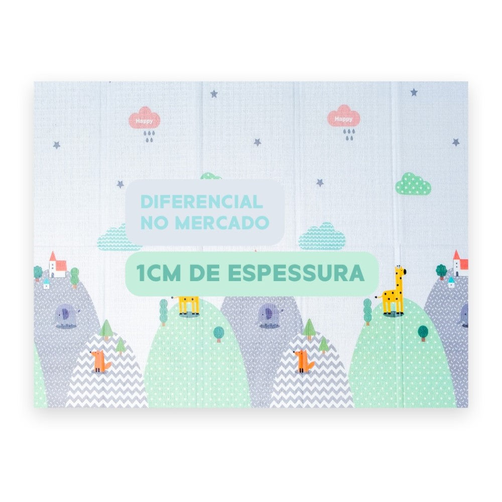 Tapete Infantil Macio Portátil Dupla Face 1cm Yuupi