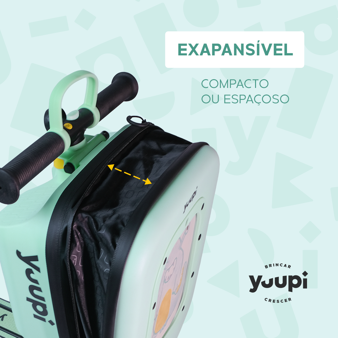 Patinete e Mochila Infantil 2 em 1 Verde Yuupi