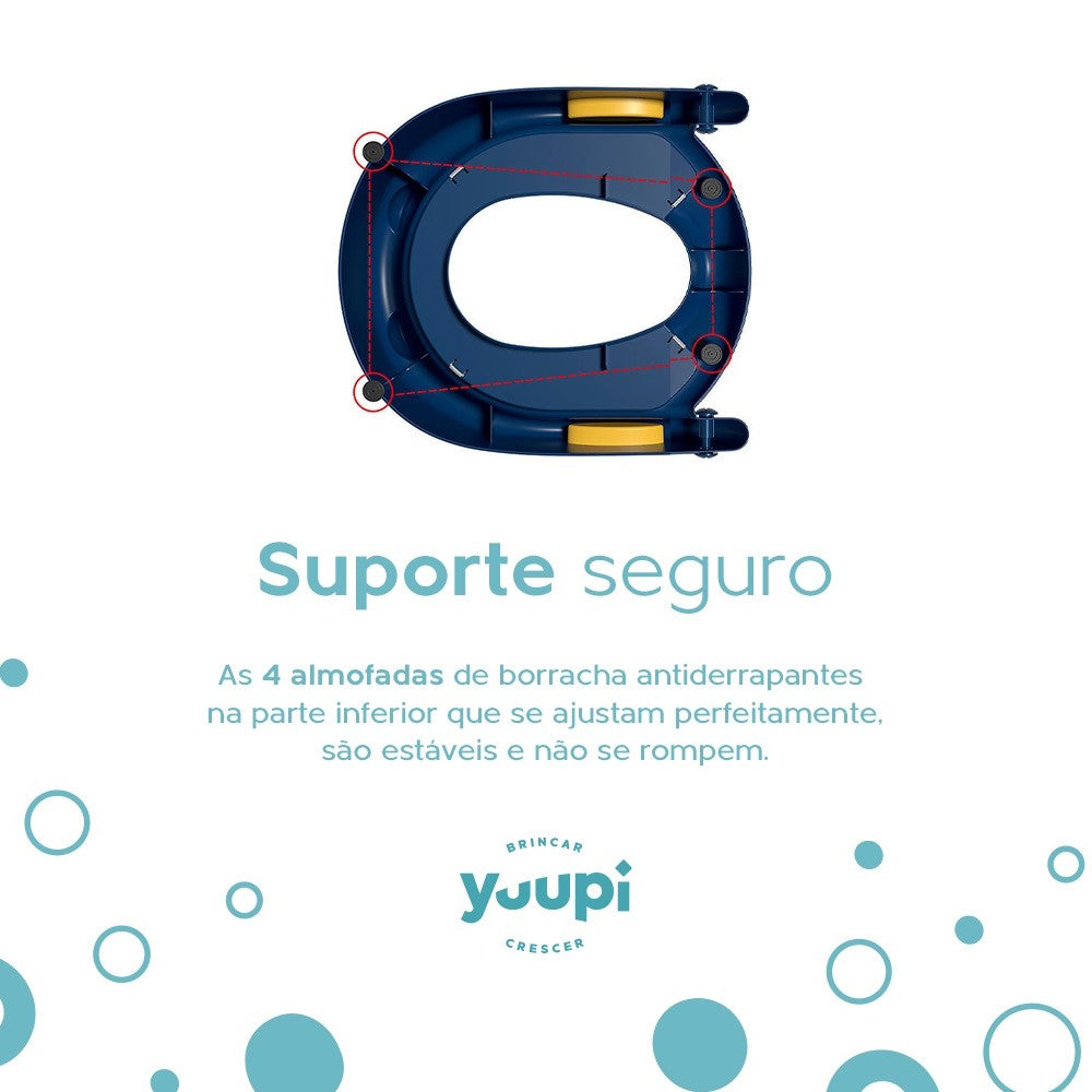 Assento Redutor Dobrável Infantil Com Escada Azul Yuupi