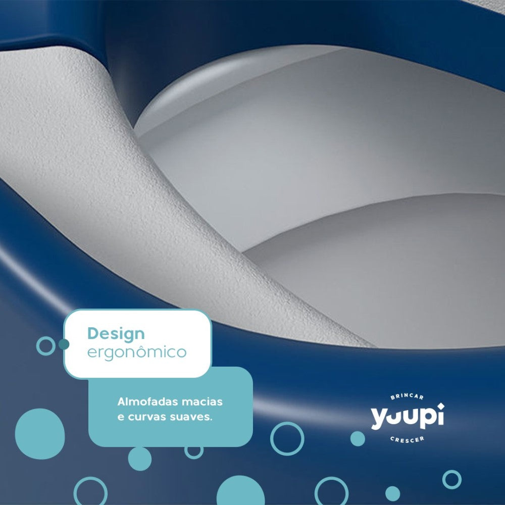 Assento Redutor Dobrável Infantil Com Escada Branco Yuupi