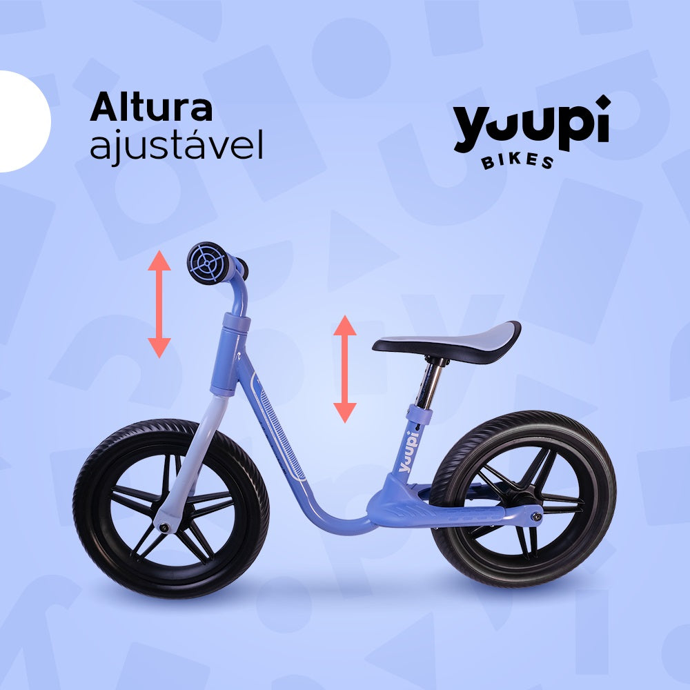 Bicicleta De Equilíbrio Infantil Sem Pedal Aero Azul Yuupi