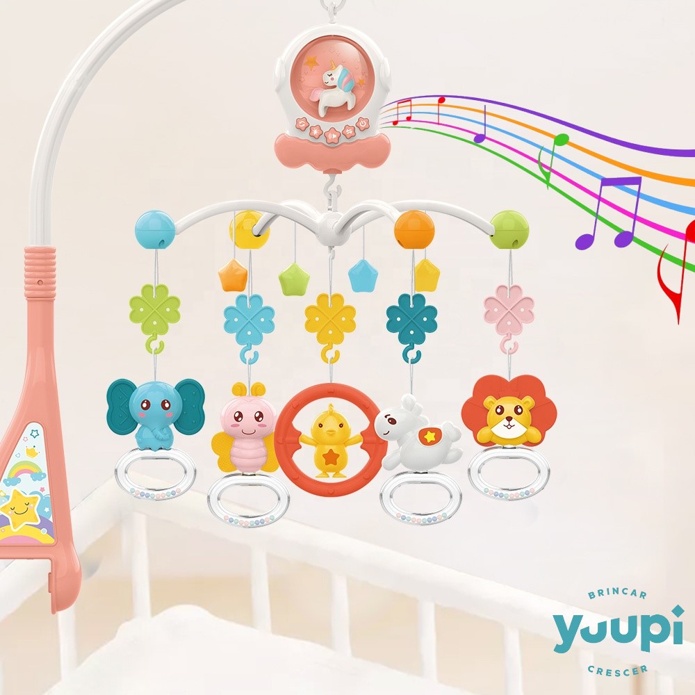 Móbile Musical Infantil Rosa Yuupi