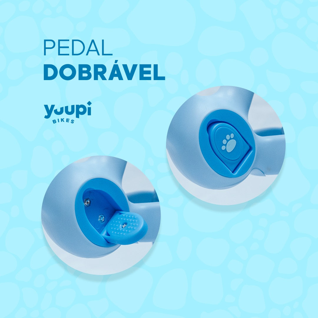 Bicicleta De Equilíbrio Sem Pedal Dino Azul Yuupi