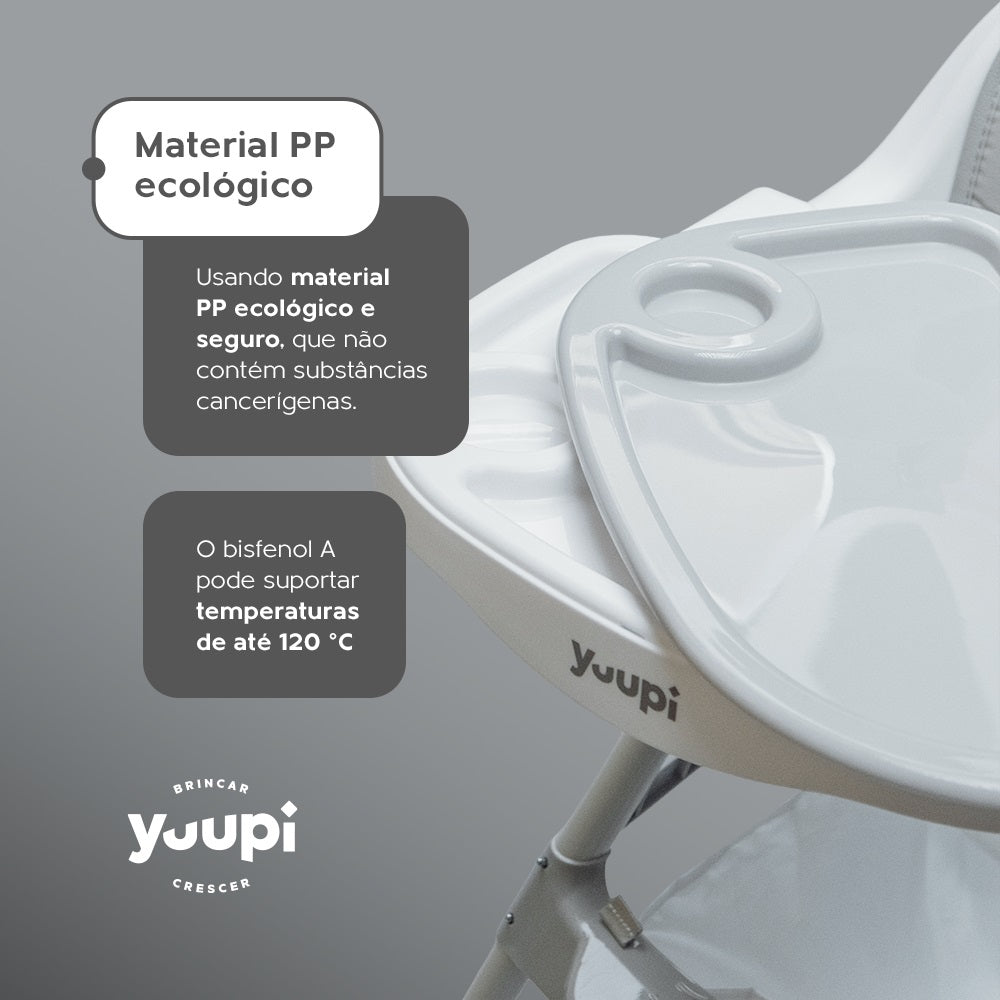 Cadeira de Alimentação para Bebês Cinza Yuupi