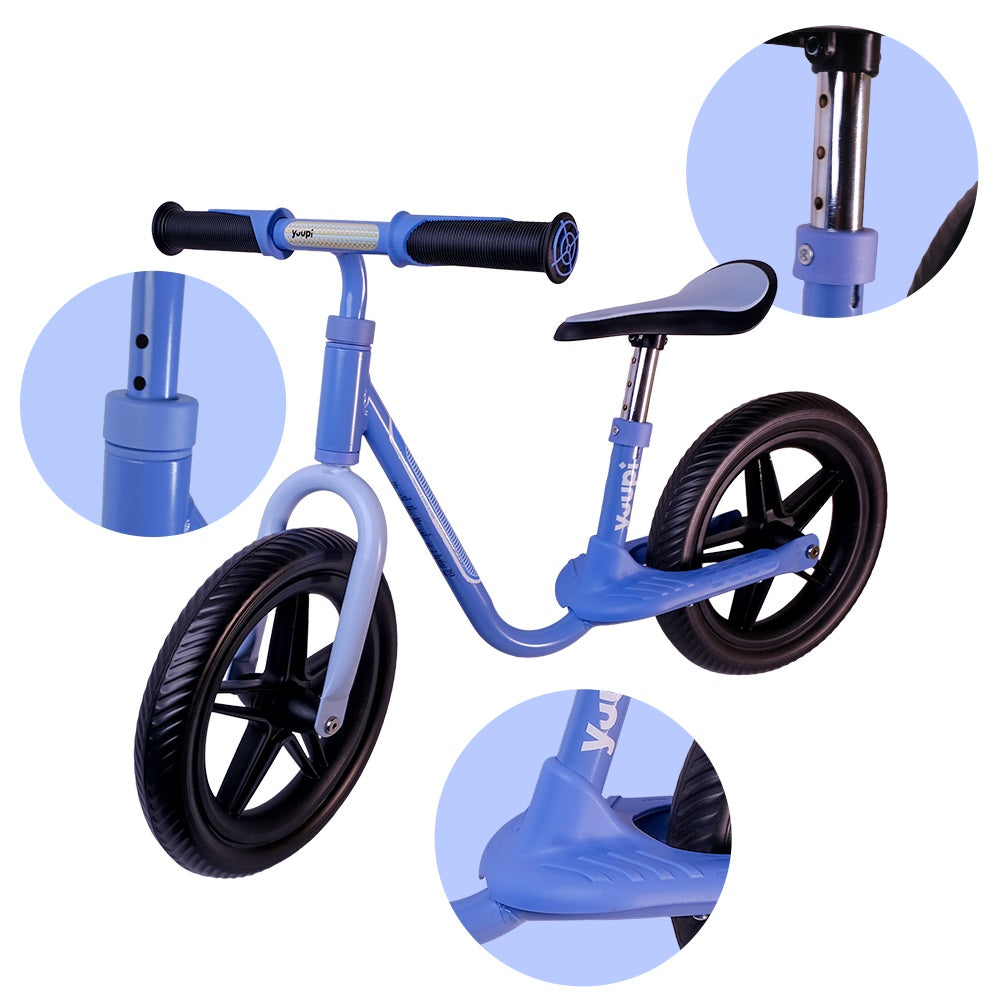 Bicicleta De Equilíbrio Infantil Sem Pedal Aero Azul Yuupi
