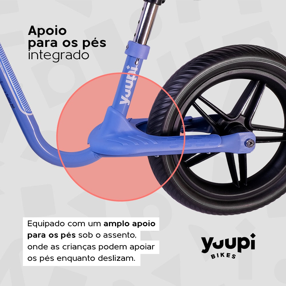 Bicicleta De Equilíbrio Infantil Sem Pedal Aero Azul Yuupi
