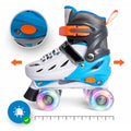 Patins Clássicos Quad Ajustável Azul P 30-33 Yuupi