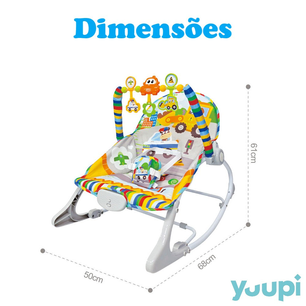 Cadeira de Descanso Infantil Colorida com Móbile Yuupi
