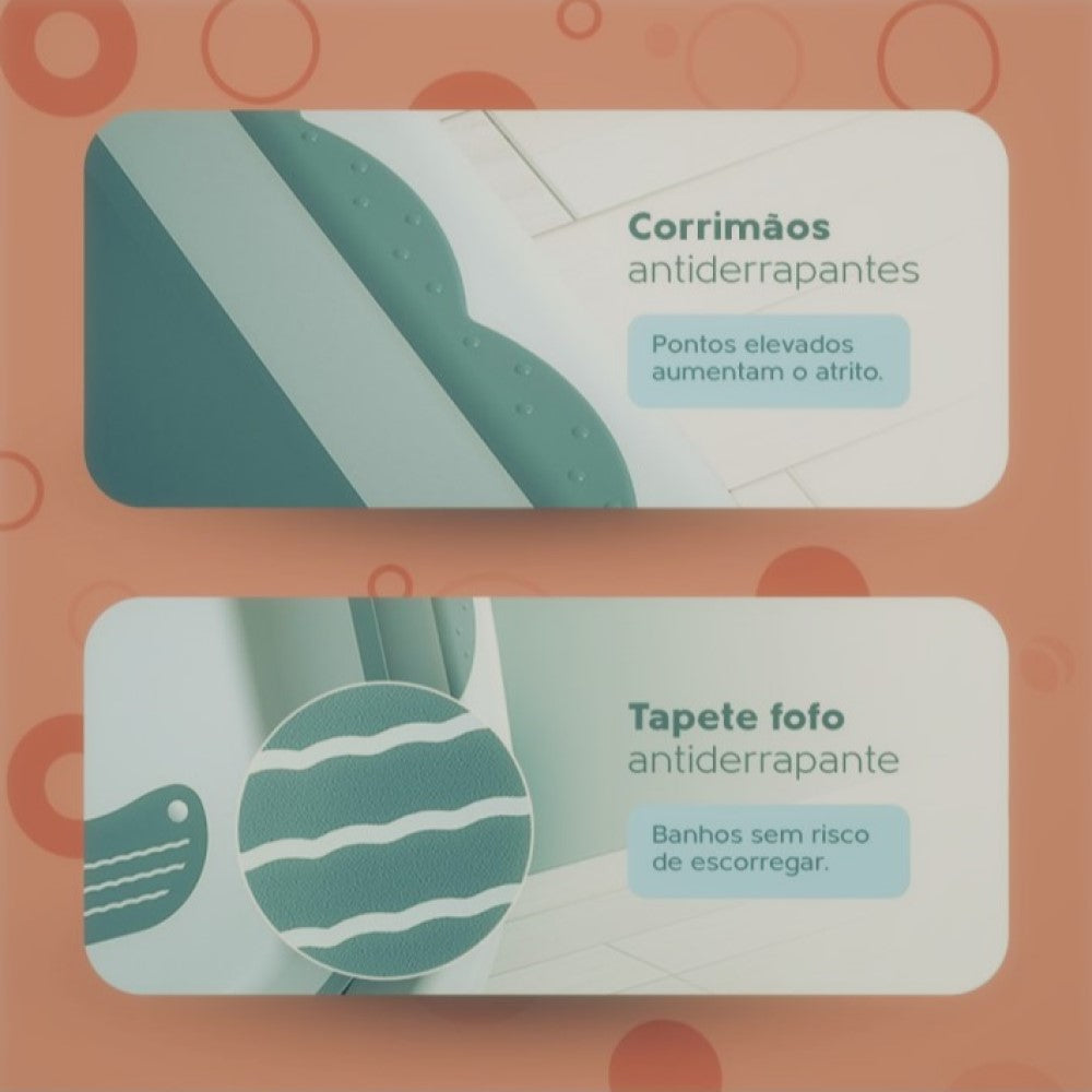 Banheira Dobrável Plus Com Termômetro E Almofada Verde Yuupi