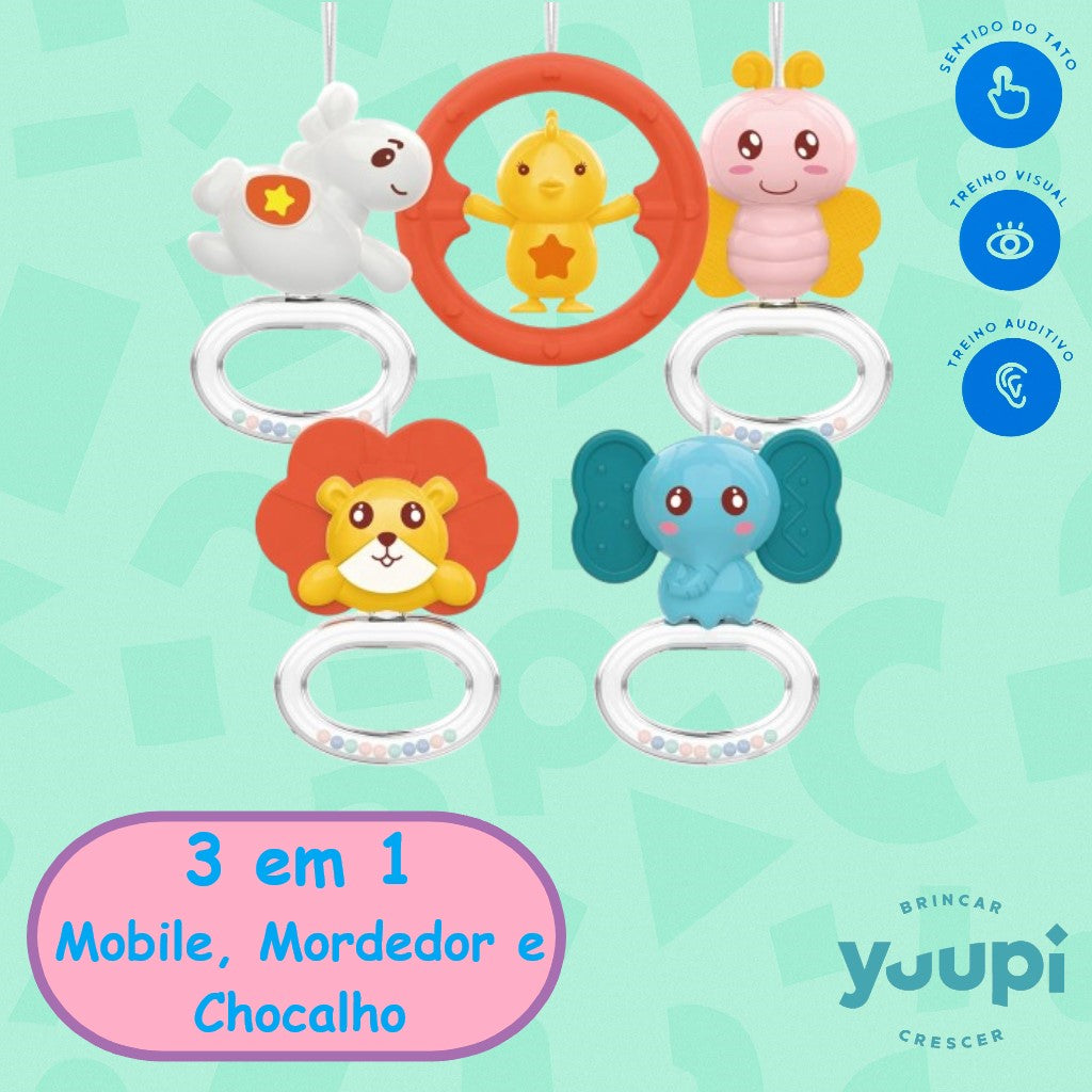 Móbile Musical Infantil Rosa Yuupi