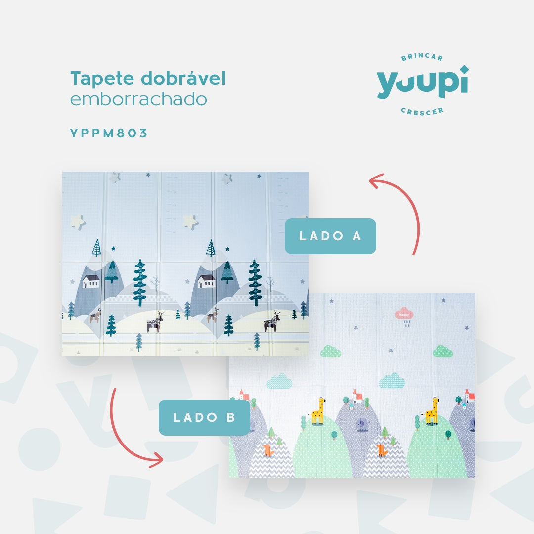 Tapete Infantil Macio Portátil Dupla Face 1cm Yuupi