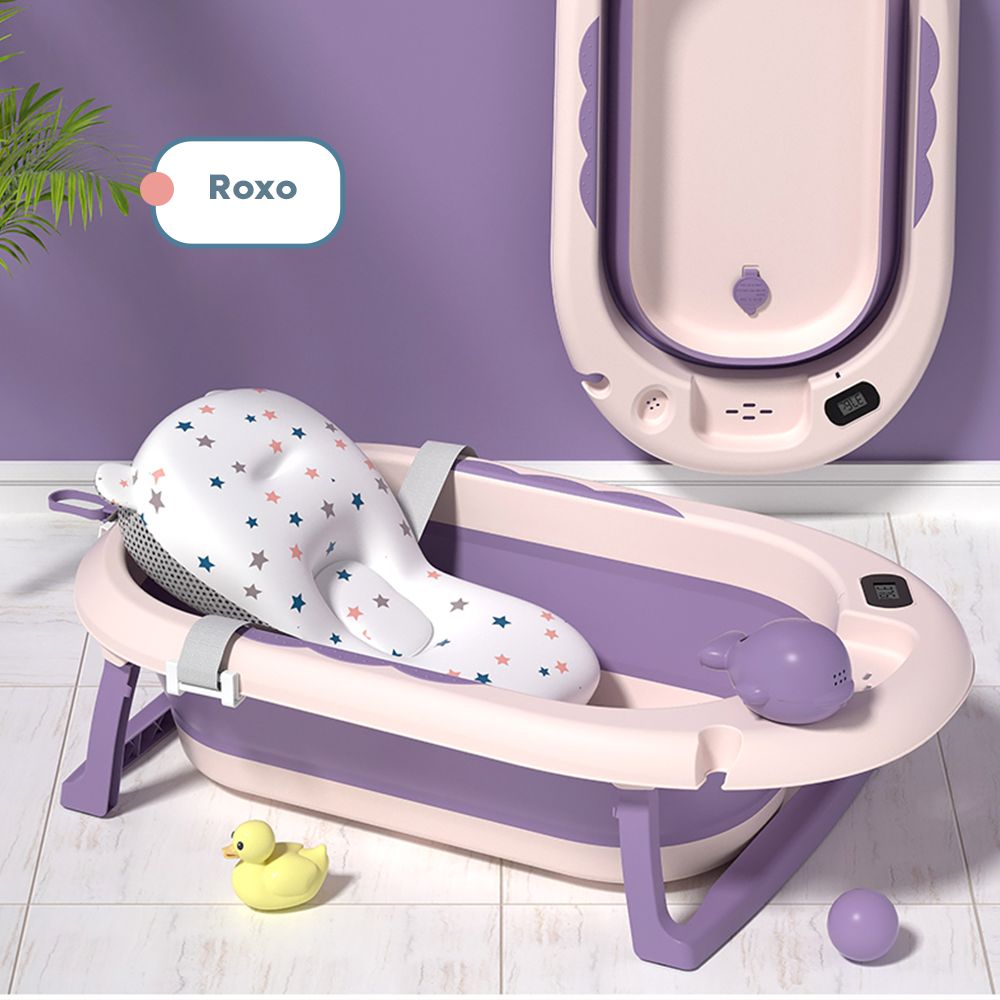 Banheira Dobrável Com Suporte e Acessórios YPB190 Lilás Yuupi
