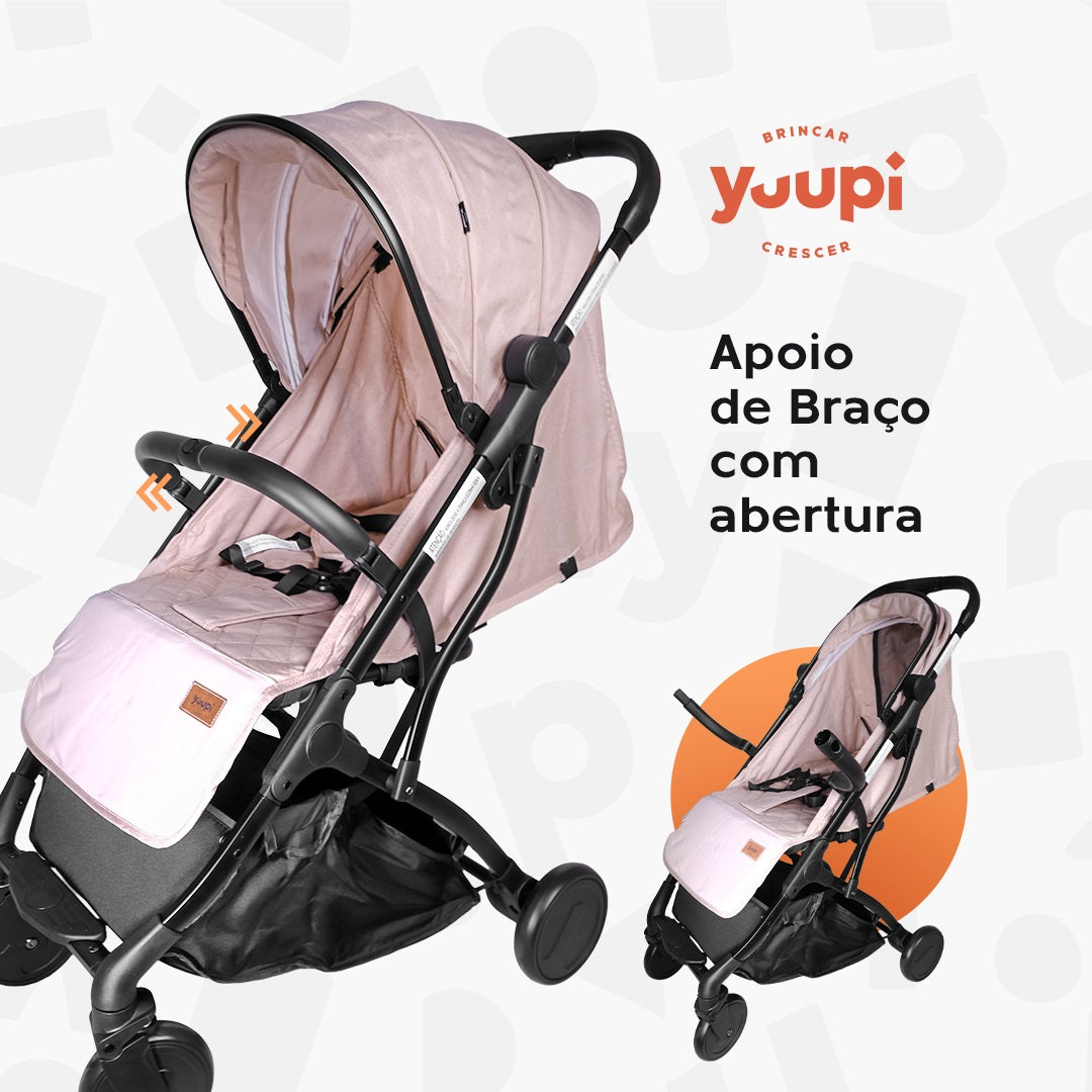 Carrinho De Bebê Portátil Para Viagem Aero Bege Yuupi