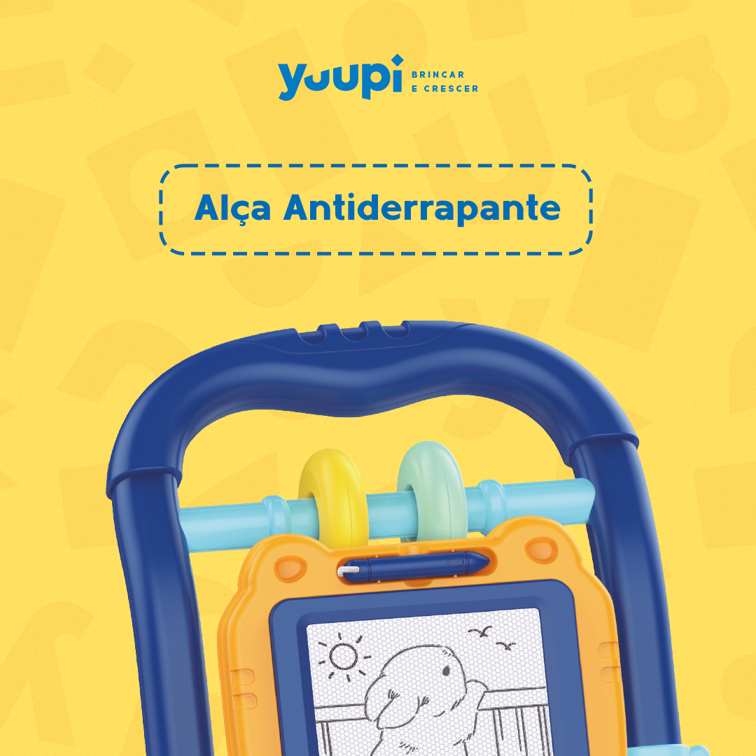 Andador Empurrador Infantil Musical Educativo Rosa Yuupi