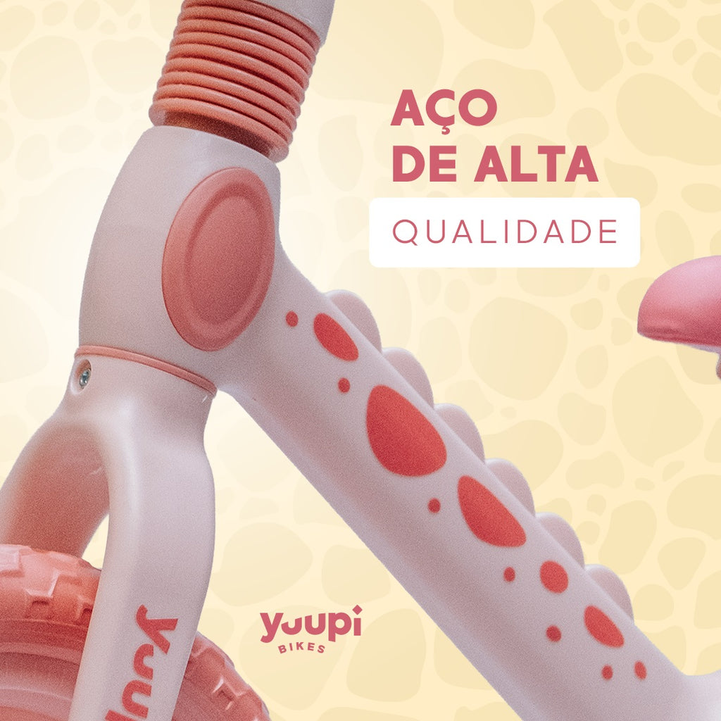 Bicicleta De Equilíbrio Sem Pedal Dino Rosa Yuupi