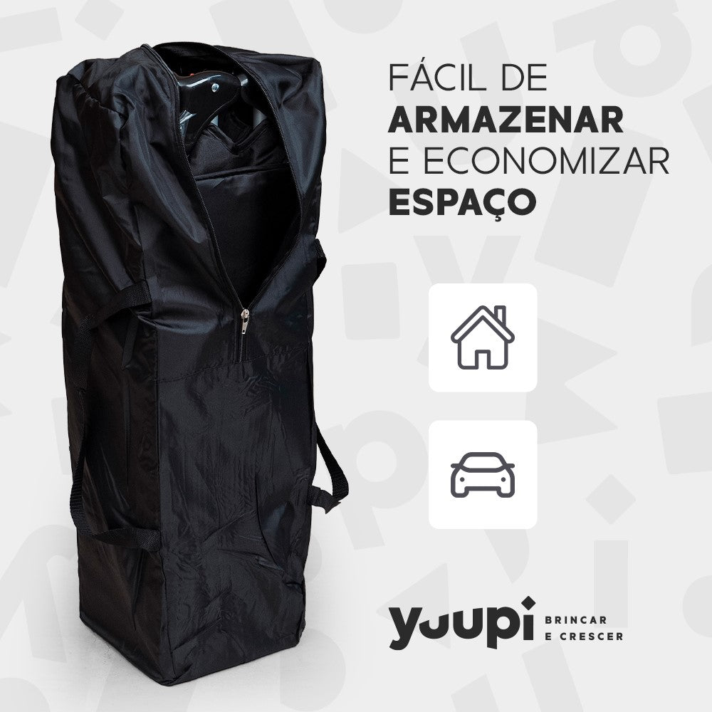 Berço e Cercadinho Portátil com Trocador e Bolsa para Transporte Preto Yuupi