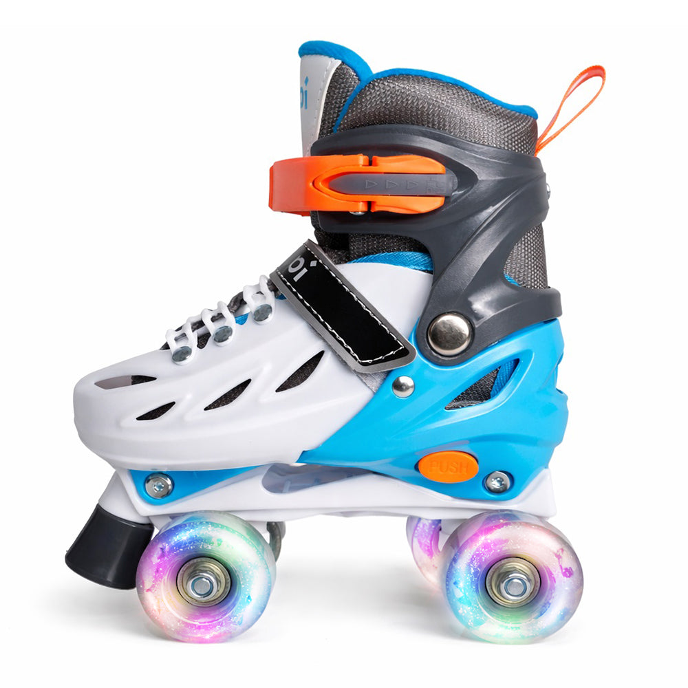 Patins Clássicos Quad Ajustável Azul P 30-33 Yuupi