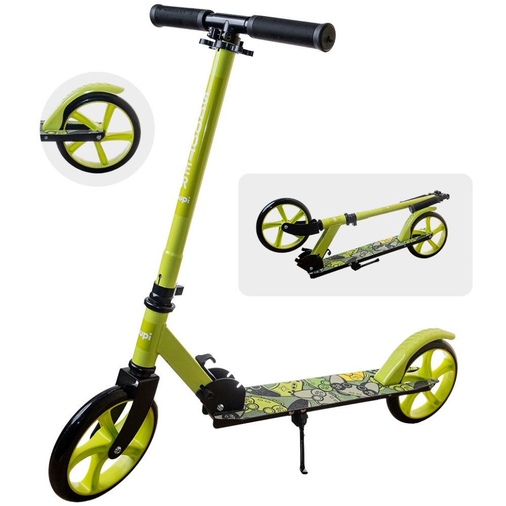 Patinete Juvenil Dobrável Com Descanso Verde Yuupi