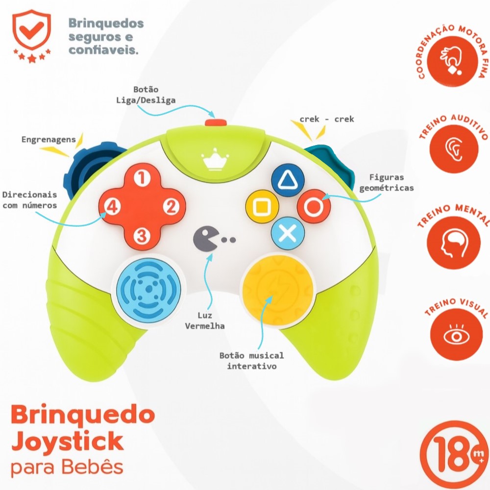 Controle Joystick Musical Interativo para Bebês Yuupi
