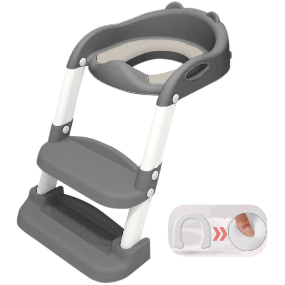 Assento Redutor Dobrável Infantil Com Escada Branco Yuupi