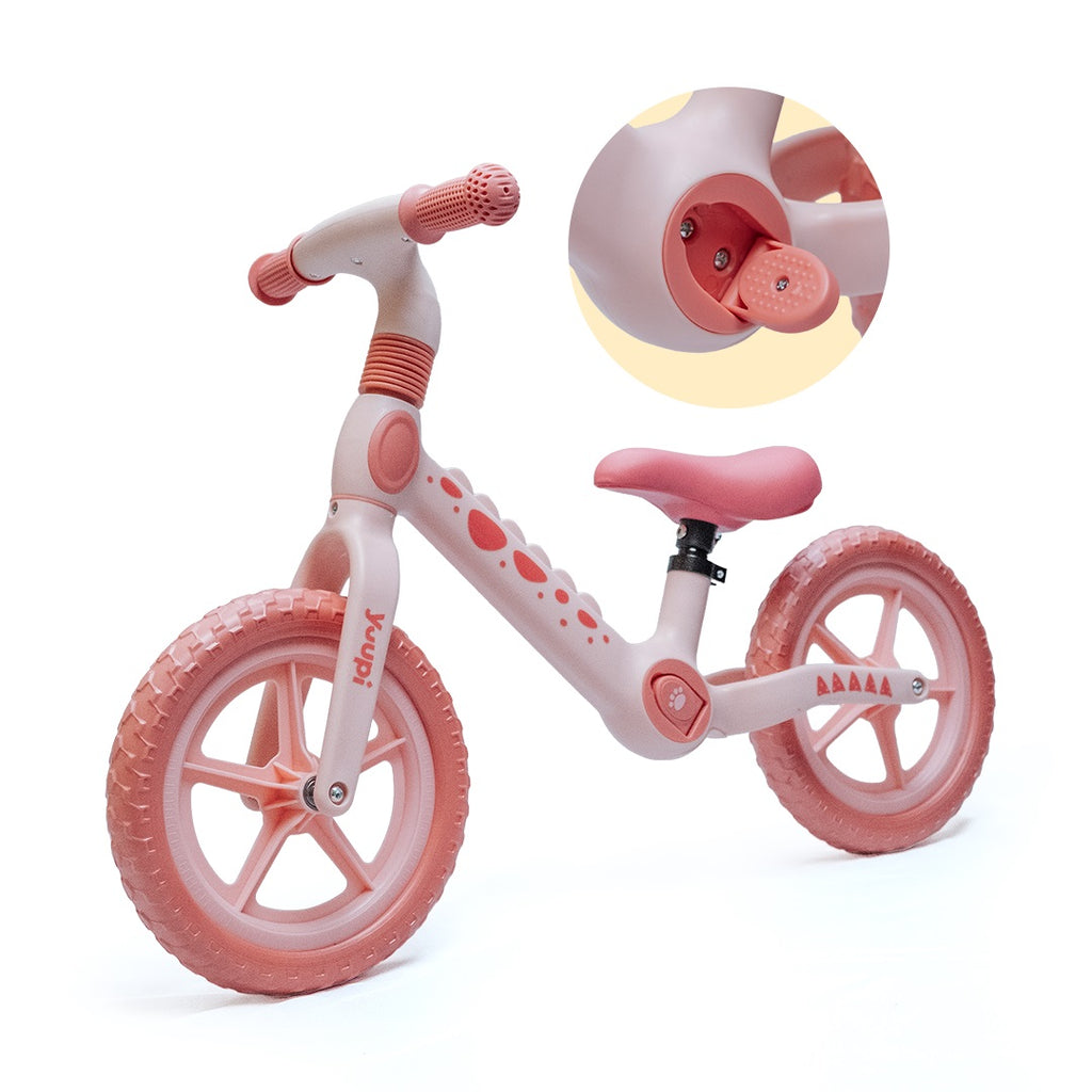 Bicicleta De Equilíbrio Sem Pedal Dino Rosa Yuupi