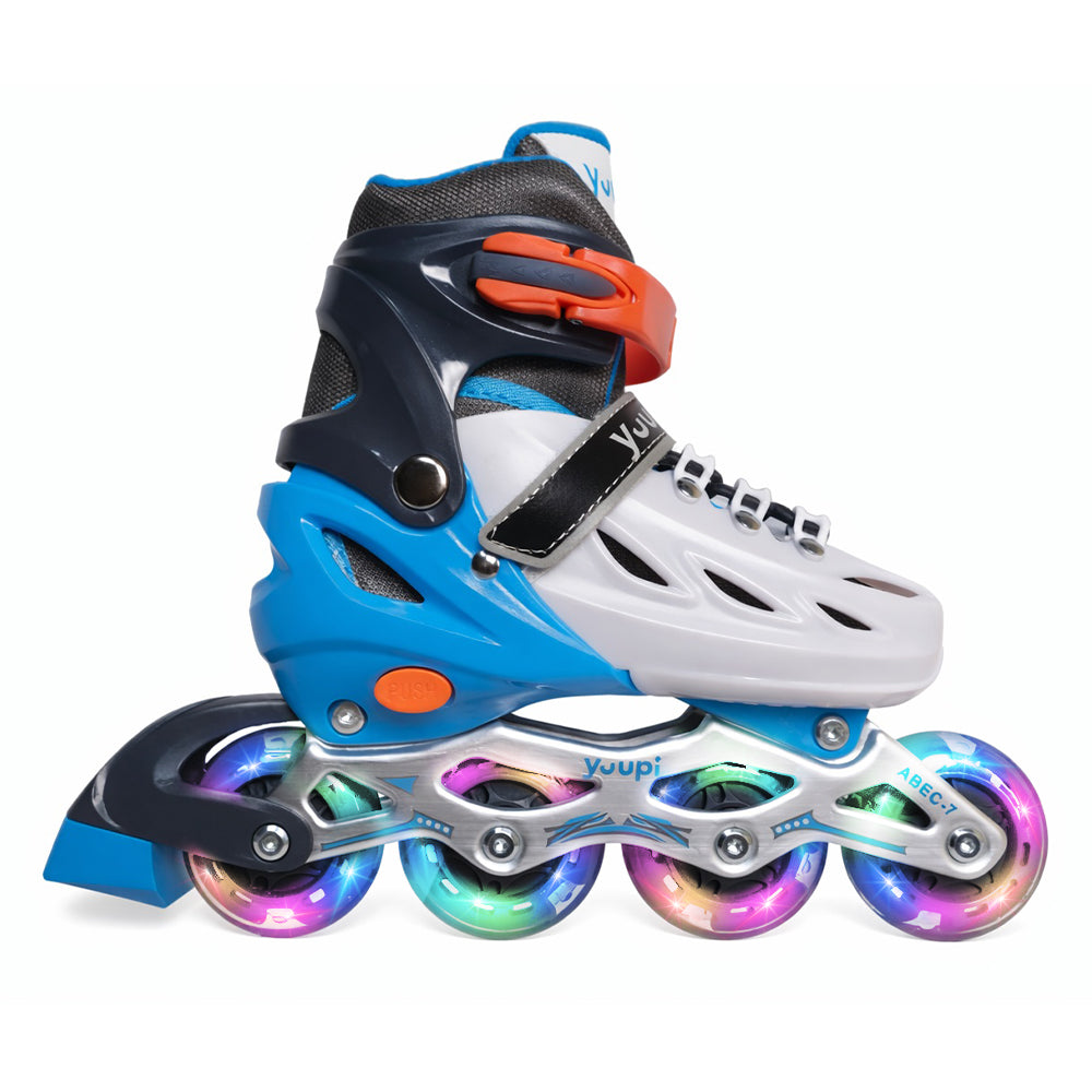 Patins Roller Inline Ajustável Azul P 30-33 Yuupi