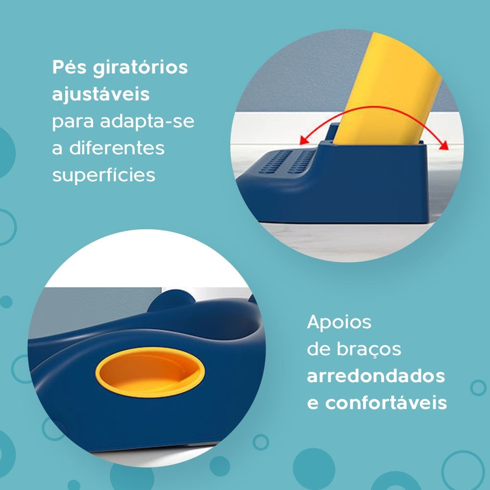 Assento Redutor Dobrável Infantil Com Escada Branco Yuupi