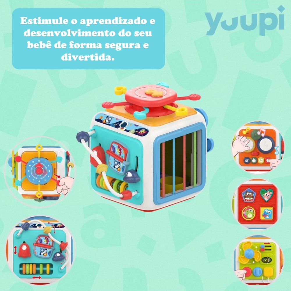 Cubo de Atividades Para Bebês 7 em 1 Yuupi