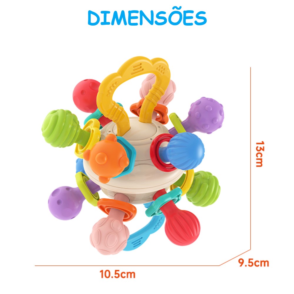 Chocalho Mordedor Bola Sensorial para Bebês Yuupi