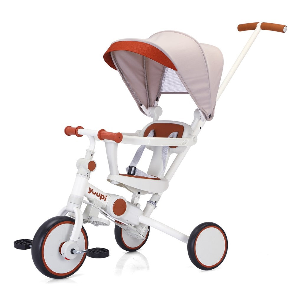 Carrinho, Triciclo, Andador e Bicicleta de Equilíbrio 4 em 1 Branco Yuupi
