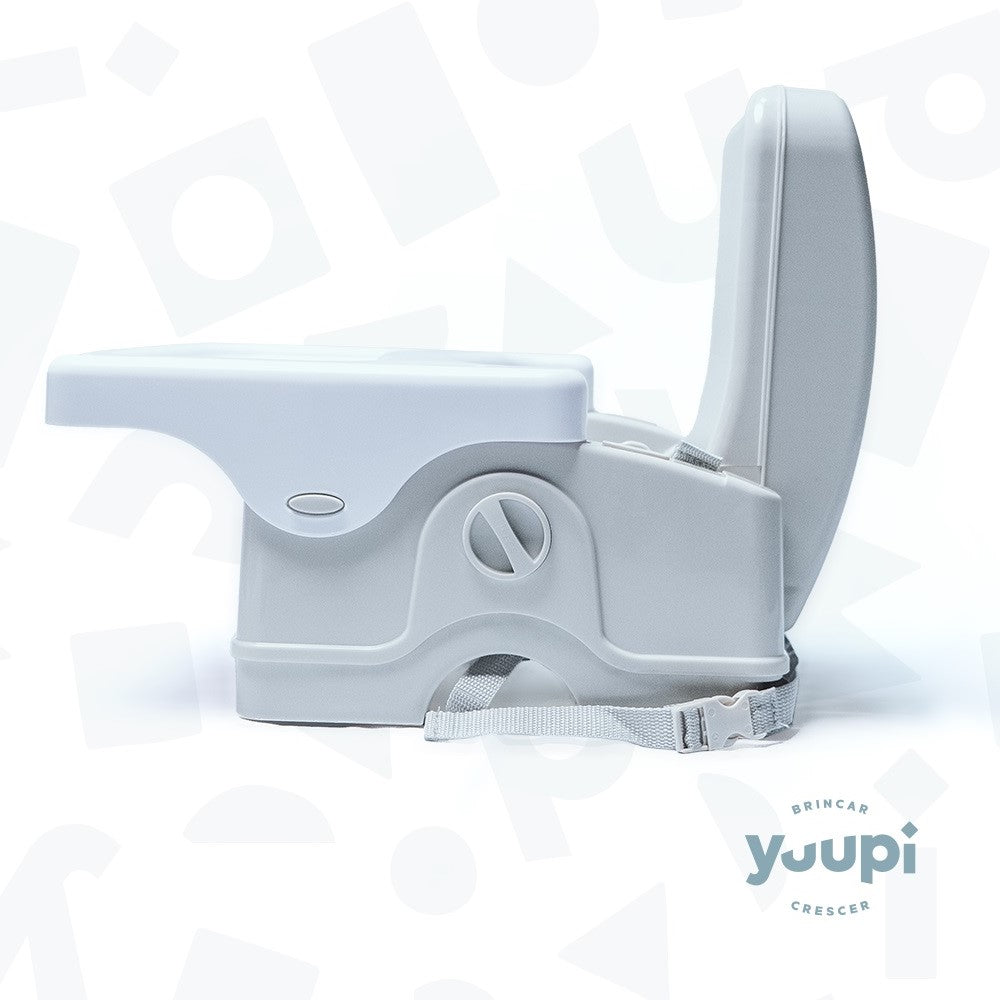 Cadeira De Alimentação Portátil Cinza e Branca Yuupi