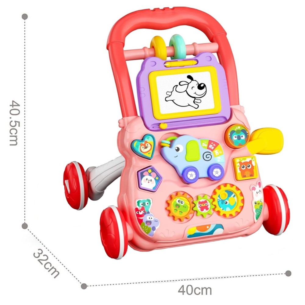 Andador Empurrador Infantil Musical Educativo Rosa Yuupi