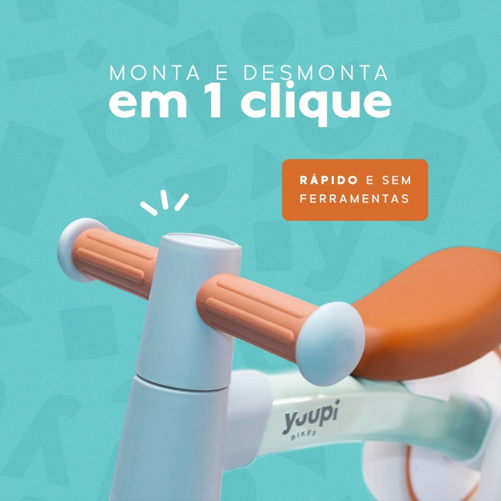 Bicicleta De Equilíbrio Infantil Sem Pedal Verde 4 Rodas Yuupi