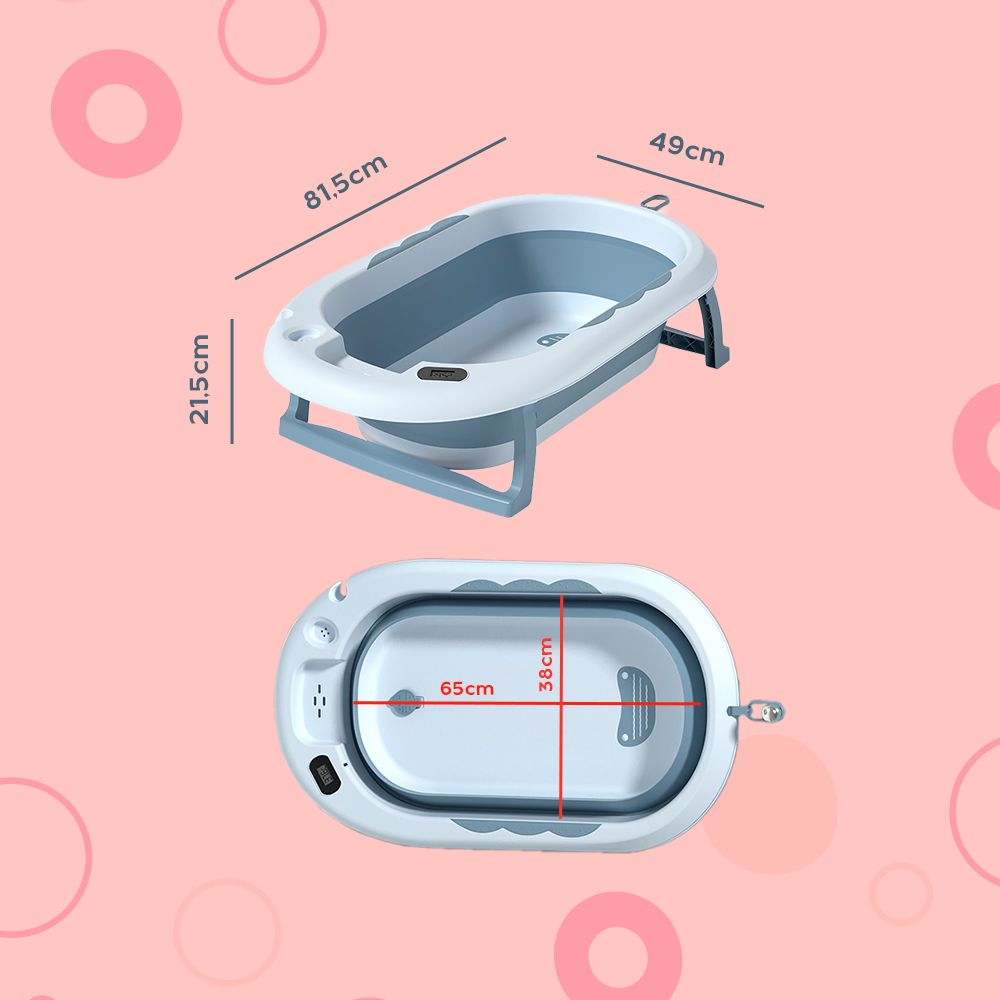 Banheira Dobrável Com Termômetro E Almofada Lilás Yuupi