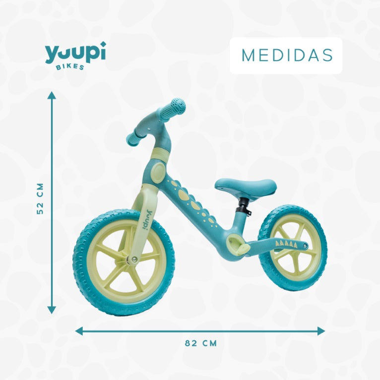 Bicicleta De Equilíbrio Sem Pedal Dino Verde Yuupi