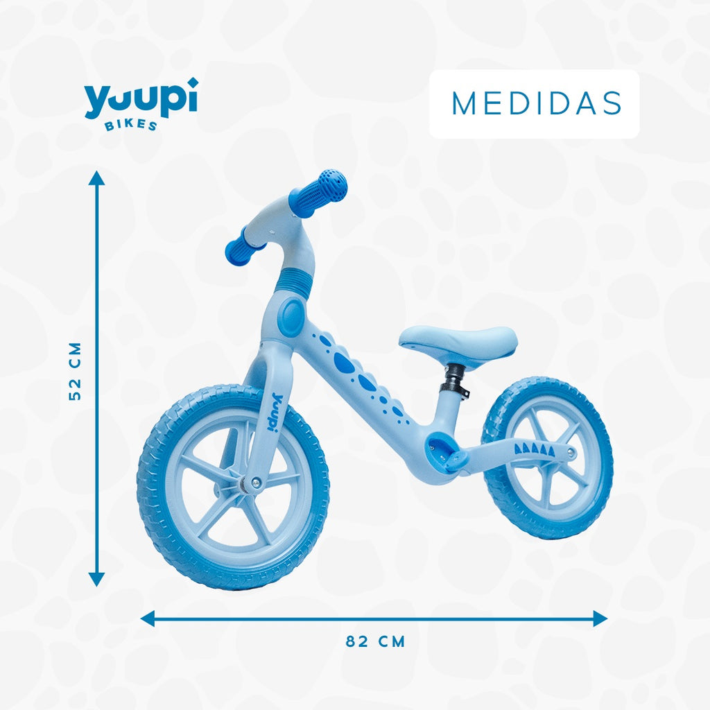 Bicicleta De Equilíbrio Sem Pedal Dino Azul Yuupi