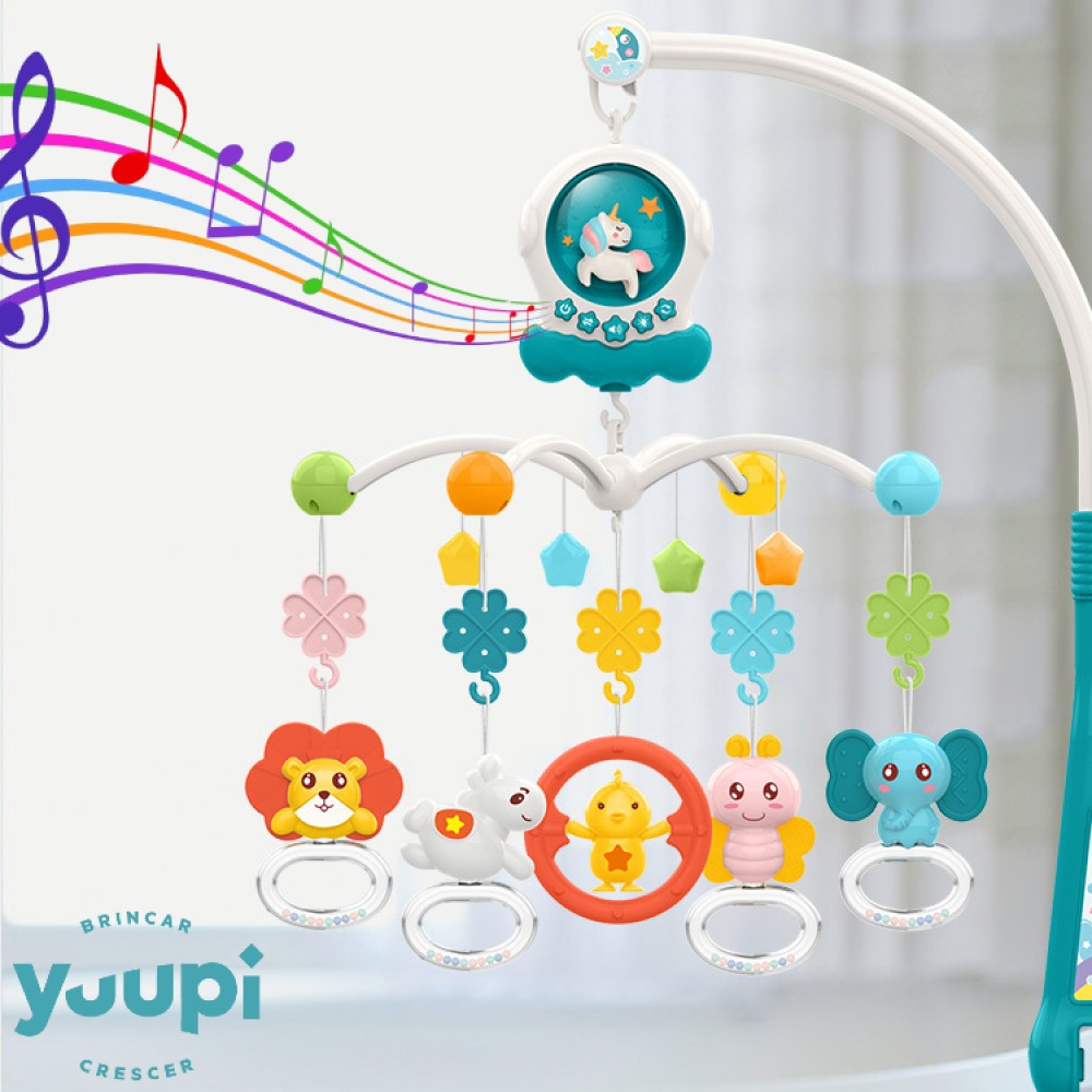 Móbile Musical Infantil Azul Yuupi