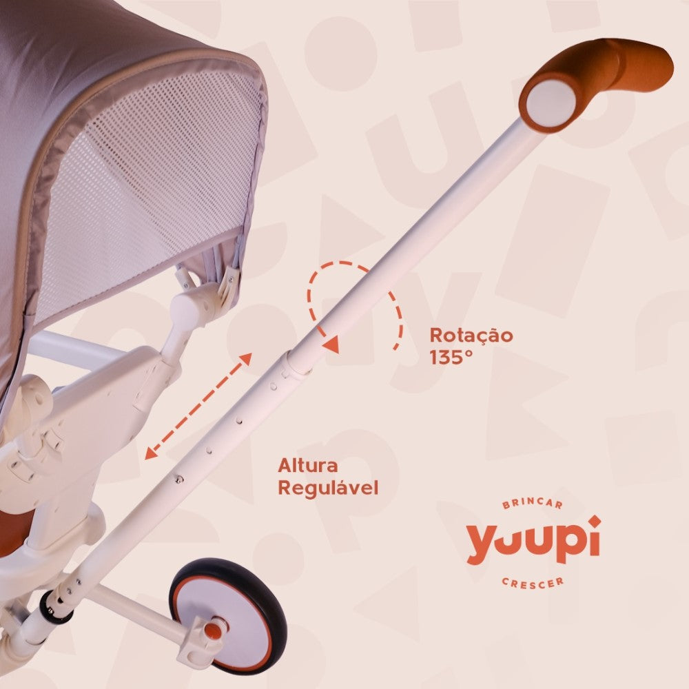 Carrinho, Triciclo, Andador e Bicicleta de Equilíbrio 4 em 1 Branco Yuupi