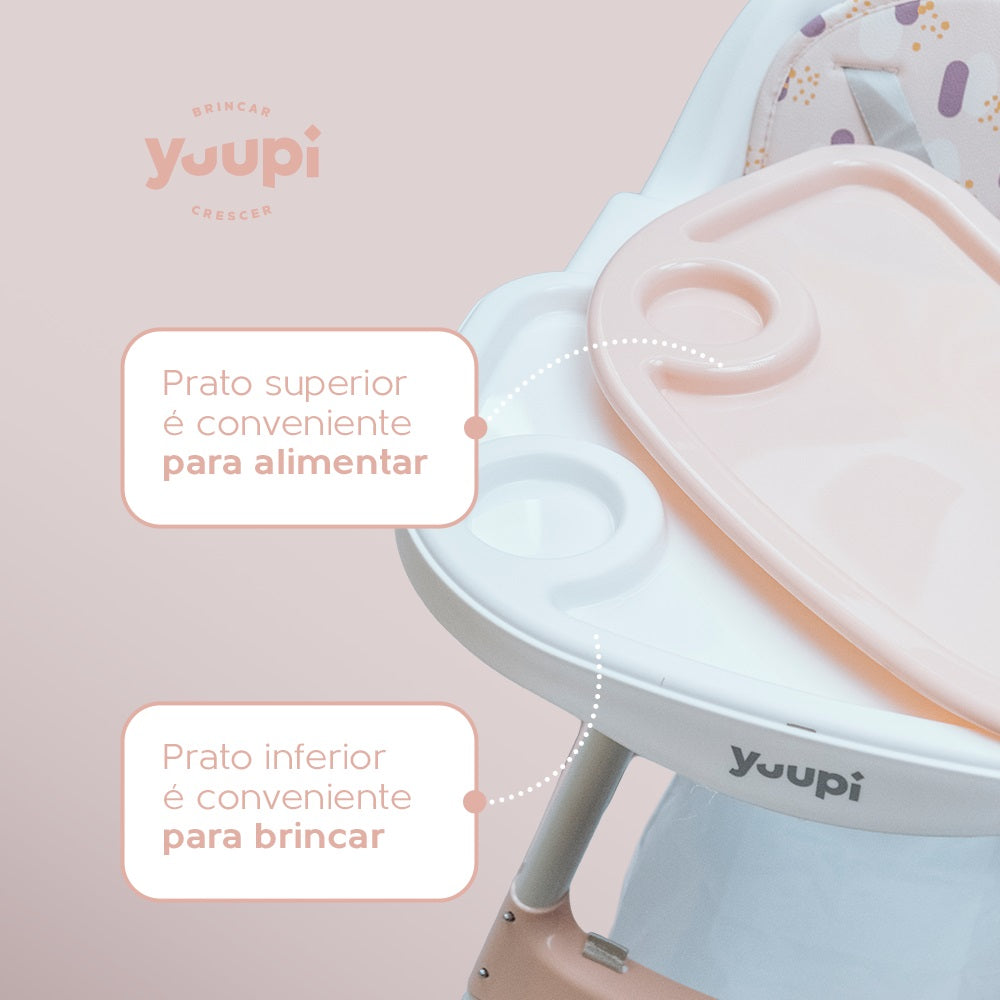 Cadeira de Alimentação para Bebês Rosa Yuupi